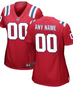 New England Patriots Nike Women’s Alternate Custom Jersey – Red