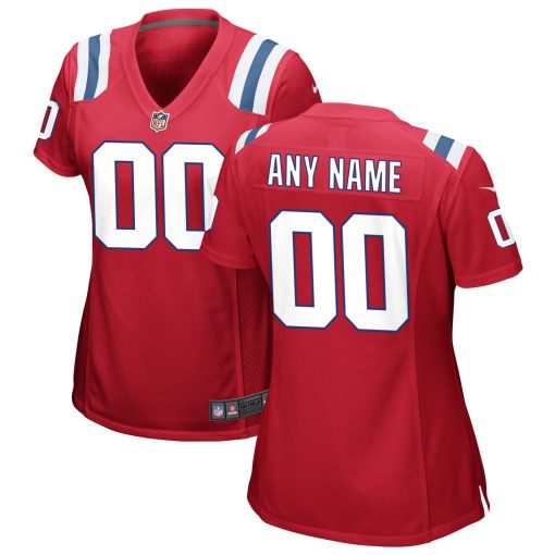 New England Patriots Nike Women’s Alternate Custom Jersey – Red