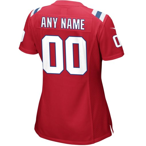 New England Patriots Nike Women’s Alternate Custom Jersey – Red - Image 3