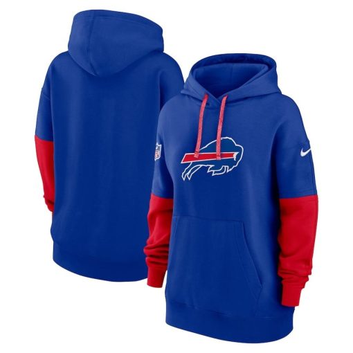 Buffalo Bills Nike Women’s 2024 Sideline Essential Fleece Pullover Hoodie – Royal