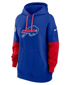 Alternative view of Buffalo Bills Nike Women’s 2024 Sideline Essential Fleece Pullover Hoodie – Royal