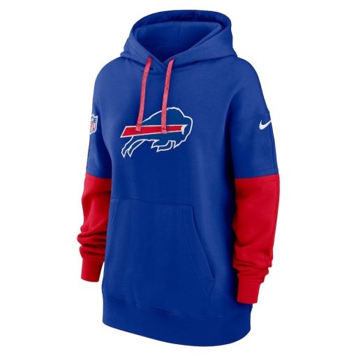Buffalo Bills Nike Women’s 2024 Sideline Essential Fleece Pullover Hoodie – Royal - Image 2