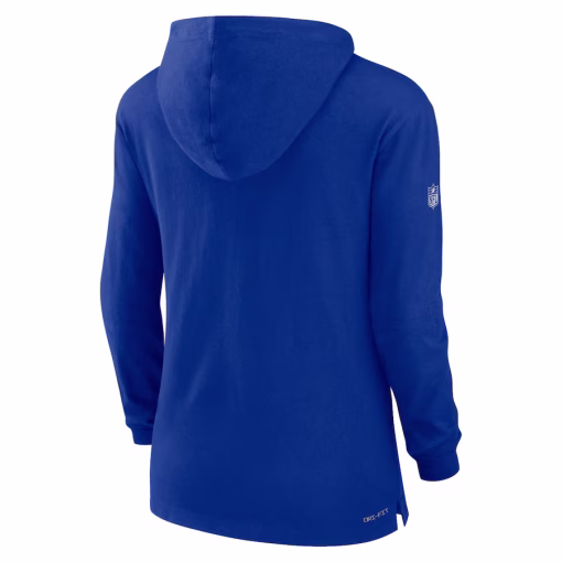 Buffalo Bills Nike Women’s Sideline Performance Long Sleeve Hoodie T-Shirt – Royal - Image 3