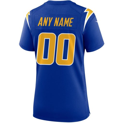 Los Angeles Chargers Nike Women’s Alternate Custom Game Jersey – Royal - Image 3