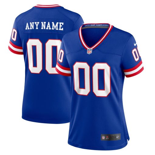 New York Giants Nike Women’s Classic Custom Game Jersey – Royal