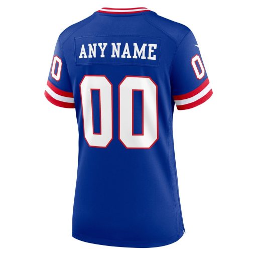 New York Giants Nike Women’s Classic Custom Game Jersey – Royal - Image 3