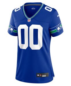 Alternative view of Seattle Seahawks Nike Women’s Throwback Custom Jersey – Royal