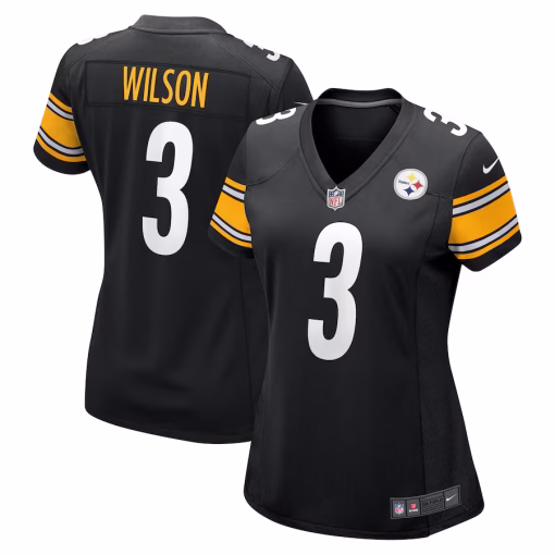 Women’s Pittsburgh Steelers Russell Wilson Nike Black Game Jersey