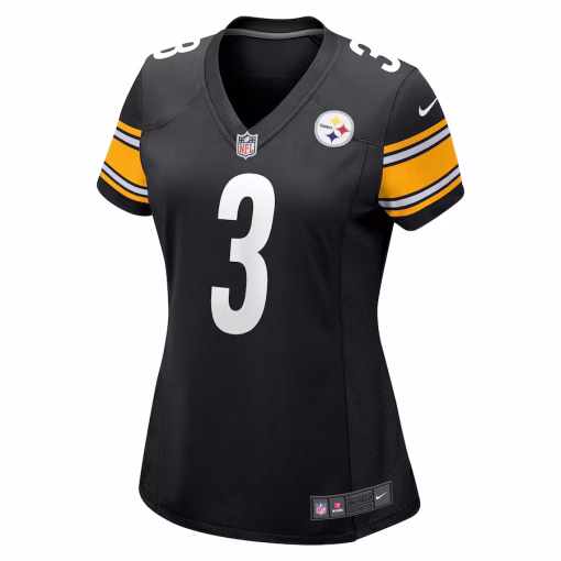 Women’s Pittsburgh Steelers Russell Wilson Nike Black Game Jersey - Image 2