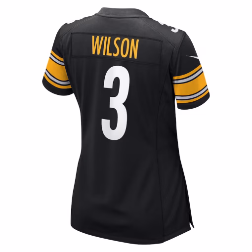 Women’s Pittsburgh Steelers Russell Wilson Nike Black Game Jersey - Image 3