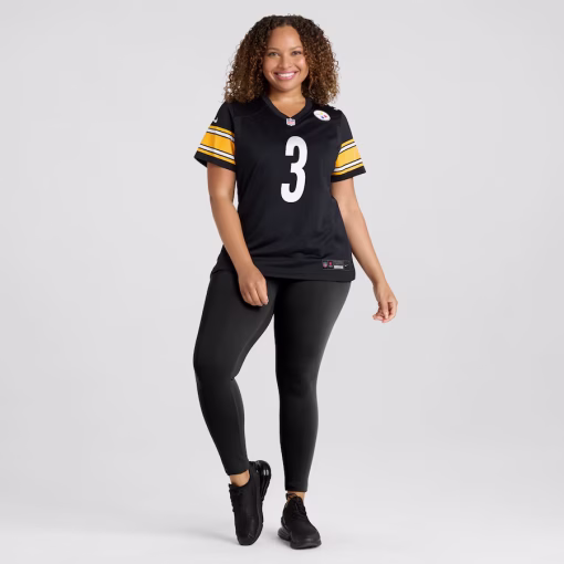 Women’s Pittsburgh Steelers Russell Wilson Nike Black Game Jersey - Image 6
