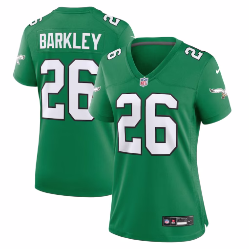 Women’s Philadelphia Eagles Saquon Barkley Nike Kelly Green Alternate Game Jersey