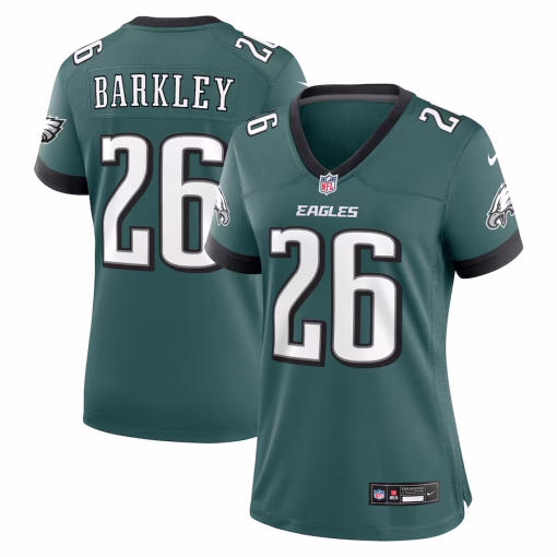 Women’s Philadelphia Eagles Saquon Barkley Nike Midnight Green Game Player Jersey
