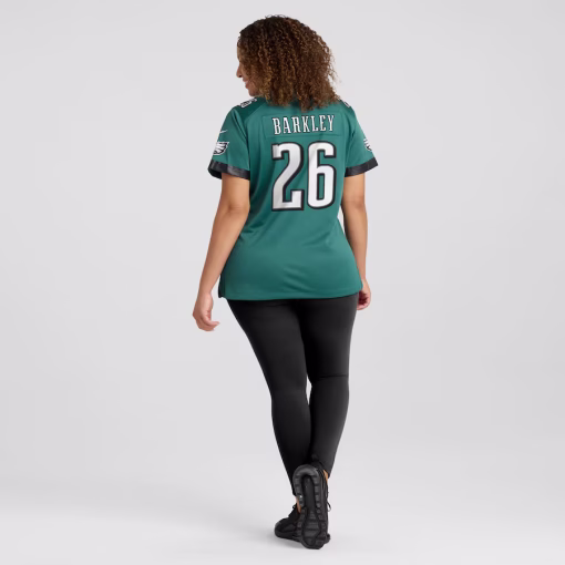 Women’s Philadelphia Eagles Saquon Barkley Nike Midnight Green Game Player Jersey - Image 7