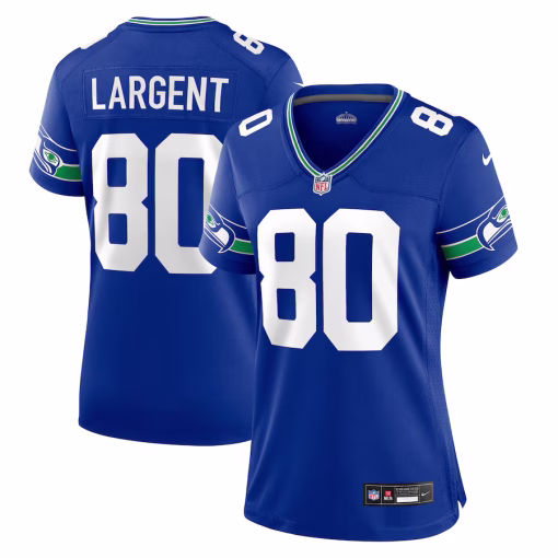 Steve Largent Seattle Seahawks Nike Women’s Throwback Retired Player Game Jersey – Royal