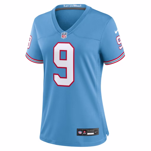 Steve McNair Tennessee Titans Nike Women’s Oilers Throwback Retired Player Game Jersey – Light Blue - Image 2
