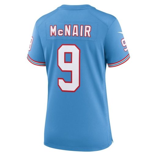 Steve McNair Tennessee Titans Nike Women’s Oilers Throwback Retired Player Game Jersey – Light Blue - Image 3