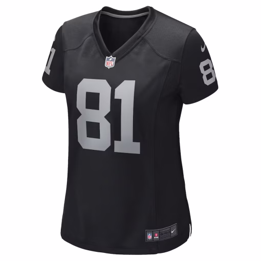 Tim Brown Las Vegas Raiders Nike Women’s Game Retired Player Jersey – Black - Image 2