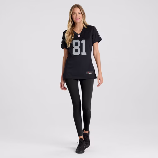 Tim Brown Las Vegas Raiders Nike Women’s Game Retired Player Jersey – Black - Image 4
