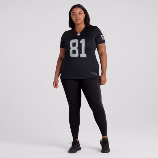 Tim Brown Las Vegas Raiders Nike Women’s Game Retired Player Jersey – Black - Image 6