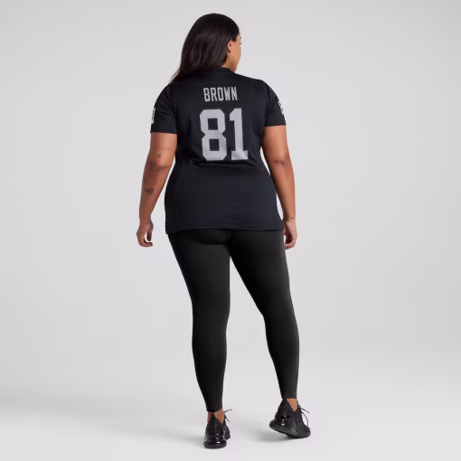 Tim Brown Las Vegas Raiders Nike Women’s Game Retired Player Jersey – Black - Image 7