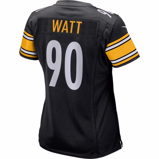 Women’s Nike T.J. Watt Black Pittsburgh Steelers Game Jersey - Image 3