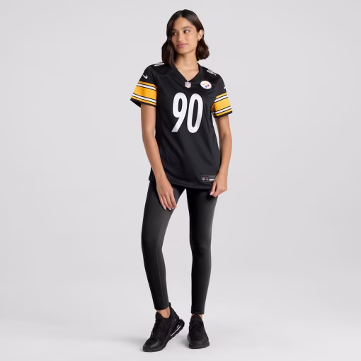 Women’s Nike T.J. Watt Black Pittsburgh Steelers Game Jersey - Image 4