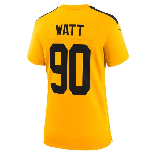 T.J. Watt Pittsburgh Steelers Nike Women’s Alternate 1933 Throwback Game Jersey – Gold - Image 3