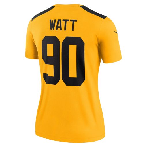 T.J. Watt Pittsburgh Steelers Nike Women’s Alternate 1933 Throwback Legend Player Performance Top – Gold - Image 3
