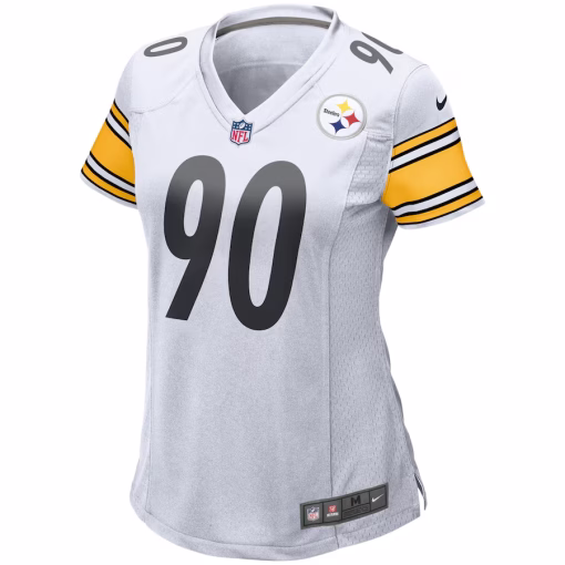 Women’s Pittsburgh Steelers T.J. Watt Nike White Player Jersey - Image 2