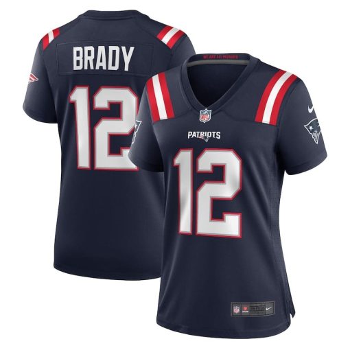 Tom Brady New England Patriots Nike Women’s Retired Game Jersey – Navy