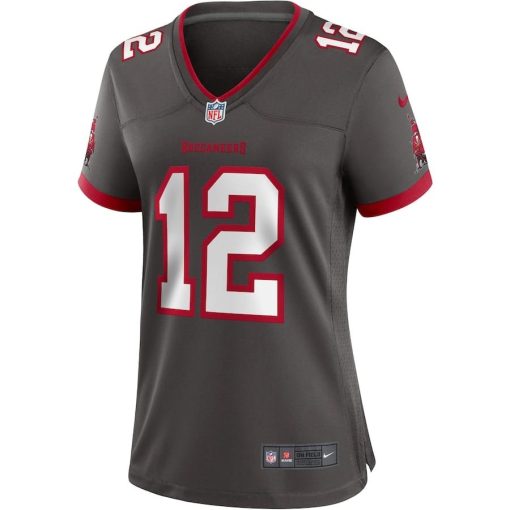 Tom Brady Tampa Bay Buccaneers Nike Women’s Alternate Game Jersey – Pewter - Image 3