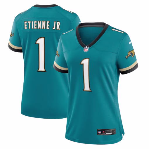 Travis Etienne Jr Jacksonville Jaguars Nike Women’s Prowler Throwback Game Jersey – Teal