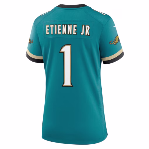 Travis Etienne Jr Jacksonville Jaguars Nike Women’s Prowler Throwback Game Jersey – Teal - Image 3