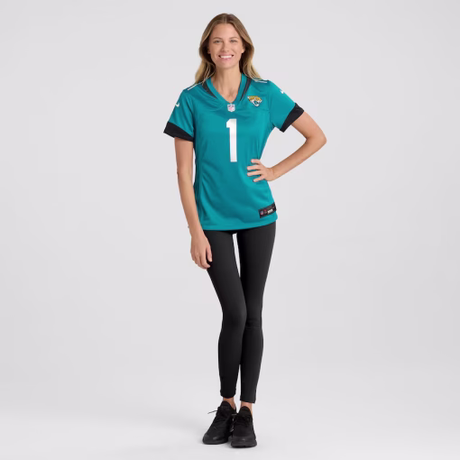 Travis Etienne Jacksonville Jaguars Nike Women’s Game Jersey – Teal - Image 4