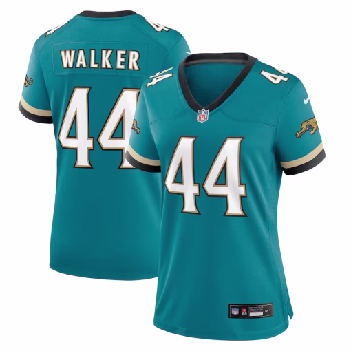 Travon Walker Jacksonville Jaguars Nike Women’s Prowler Throwback Game Jersey – Teal