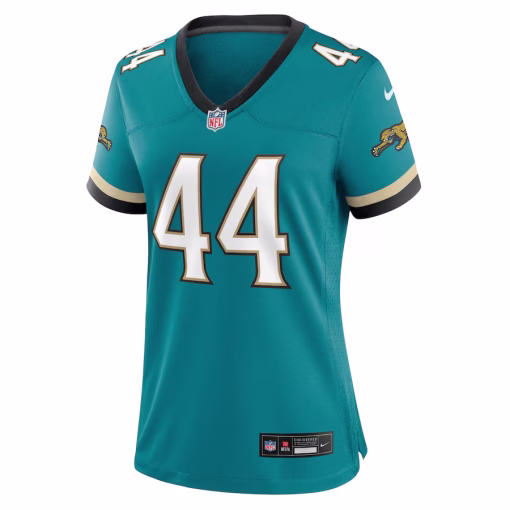 Travon Walker Jacksonville Jaguars Nike Women’s Prowler Throwback Game Jersey – Teal - Image 2