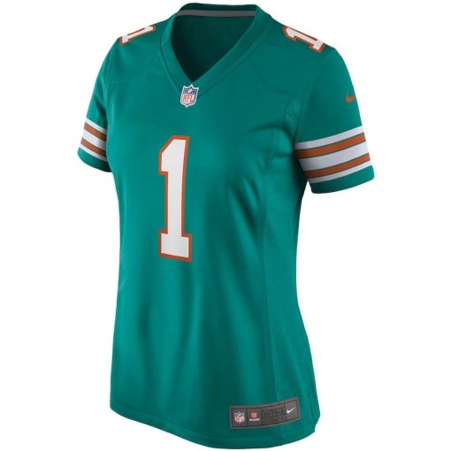 Tua Tagovailoa Miami Dolphins Nike Women’s Alternate Game Jersey – Aqua - Image 2