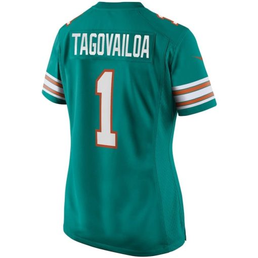 Tua Tagovailoa Miami Dolphins Nike Women’s Alternate Game Jersey – Aqua - Image 3