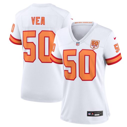 Vita Vea ’76 Tampa Bay Buccaneers Nike Women’s 50th Season Game Jersey – White