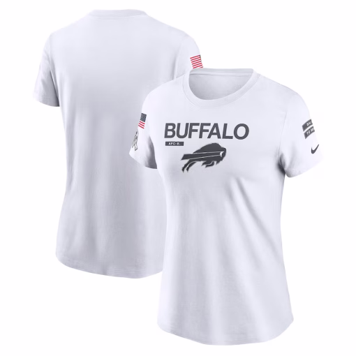 Buffalo Bills Nike Women’s 2024 Salute To Service Legend Performance T-Shirt – White