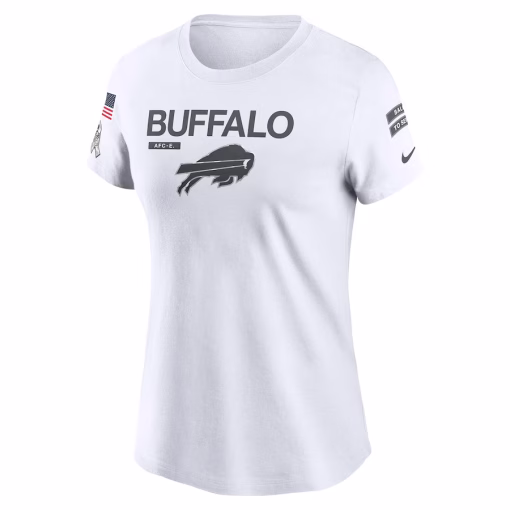 Buffalo Bills Nike Women’s 2024 Salute To Service Legend Performance T-Shirt – White - Image 2