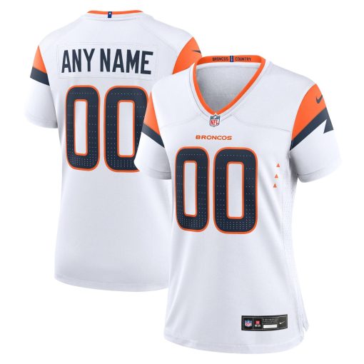 Denver Broncos Nike Women’s Mile High Collection Custom Game Jersey  – White