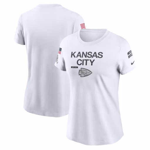 Women’s Kansas City Chiefs Nike White 2024 Salute To Service Legend Performance T-Shirt