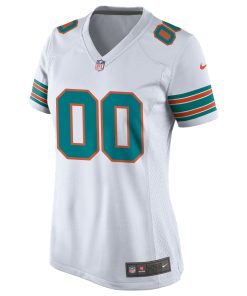 Alternative view of Miami Dolphins Nike Women’s Alternate Custom Game Jersey – White
