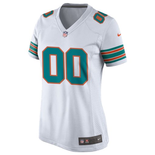 Miami Dolphins Nike Women’s Alternate Custom Game Jersey – White - Image 2