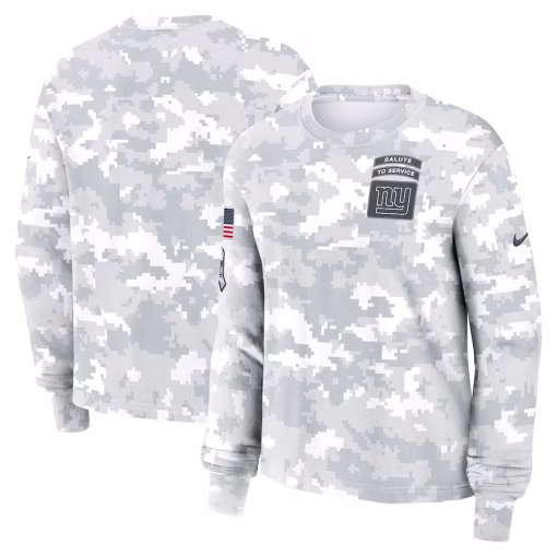 New York Giants Nike Women’s 2024 Salute To Service Long Sleeve T-Shirt – White