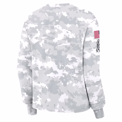 Washington Commanders Nike Women’s 2024 Salute To Service Long Sleeve T-Shirt – White - Image 2