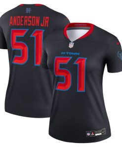 Will Anderson Jr. Houston Texans Nike Women’s Alternate Legend Player Performance Top – Navy