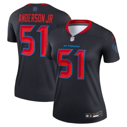 Will Anderson Jr. Houston Texans Nike Women’s Alternate Legend Player Performance Top – Navy